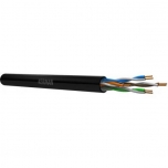 Cable KERMAN CAT6 U/UTP cable,  black, outdoor installation