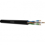 Cable KERMAN CAT6 U/UTP cable,  black, outdoor installation 500m